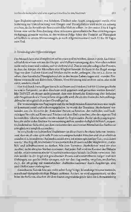 Vorschauseite 3: Tod durch freiwilligen Verzicht auf Essen und Trinken (ToFVET) Sterben des homofaber und seine organisationsethischen Implikationen