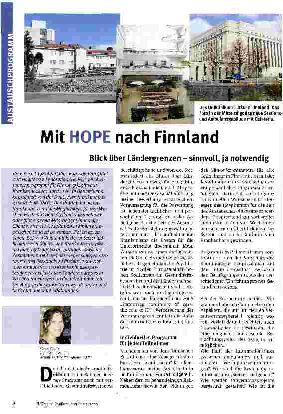 Vorschauseite 1: Mit HOPE nach Finnland