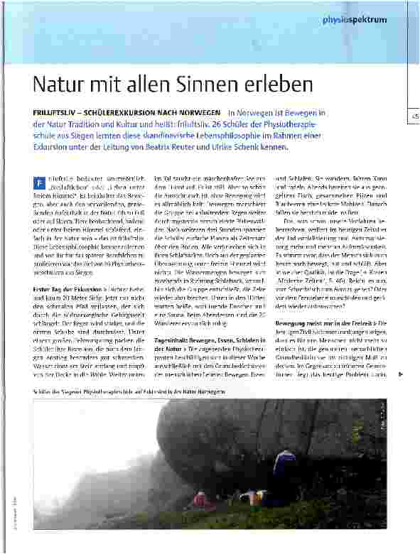 Vorschauseite 1: Natur mit allen Sinnen erleben