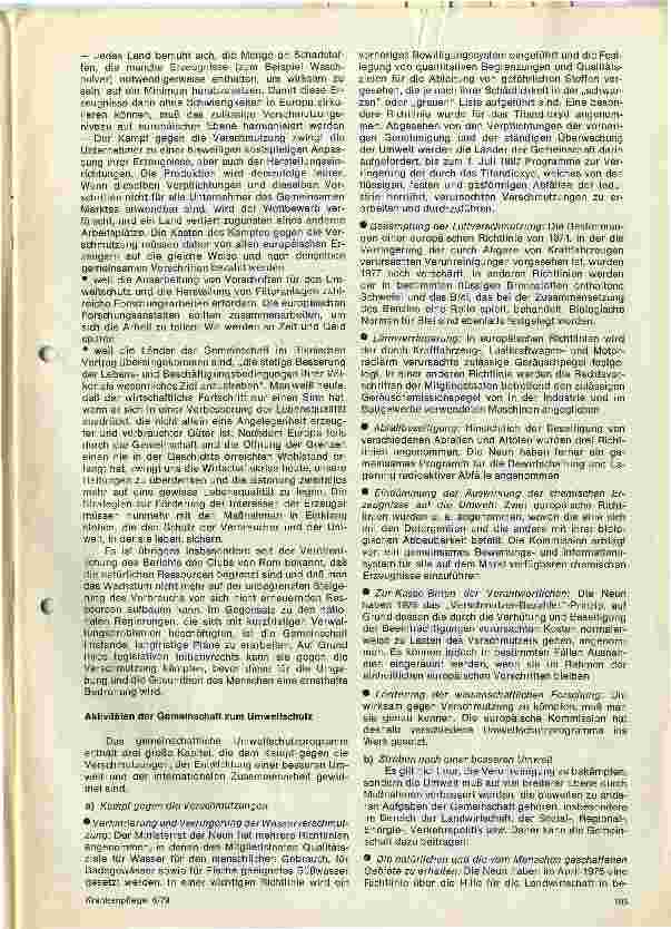 Vorschauseite 2: Europäische Gemeinschaft und Umweltschutz in den Ländern Europas