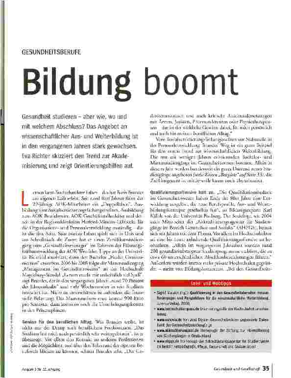 Vorschauseite 1: Bildung boomt