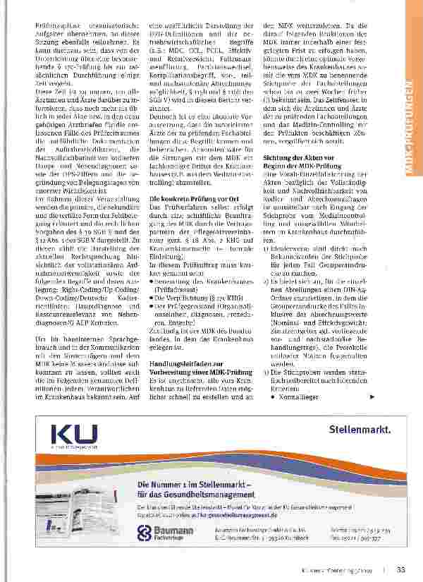 Vorschauseite 3: Bevor der MDK prüft