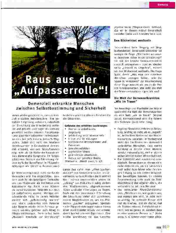 Vorschauseite 1: Raus aus der Aufpasserrolle