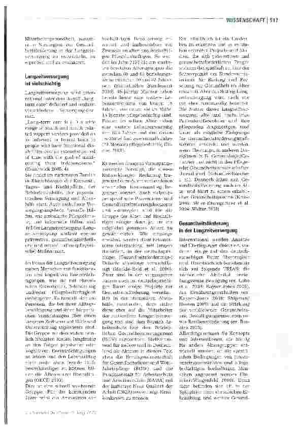 Vorschauseite 2: Gesundheitsförderung in der Langzeitversorgung?