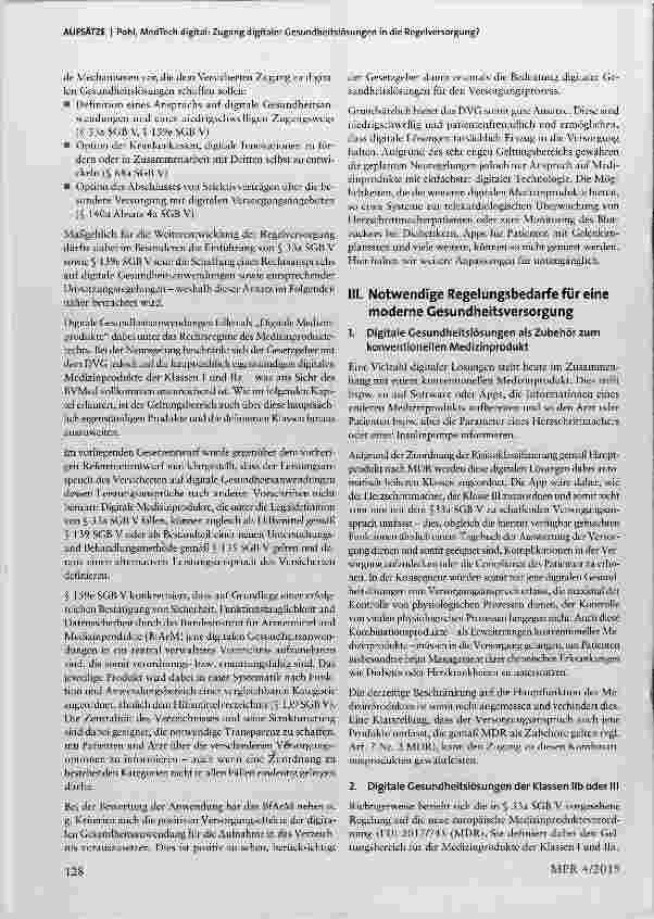 Vorschauseite 2: MedTech digital: Zugang digitaler Gesundheitslösungen in die Regelversorgung?