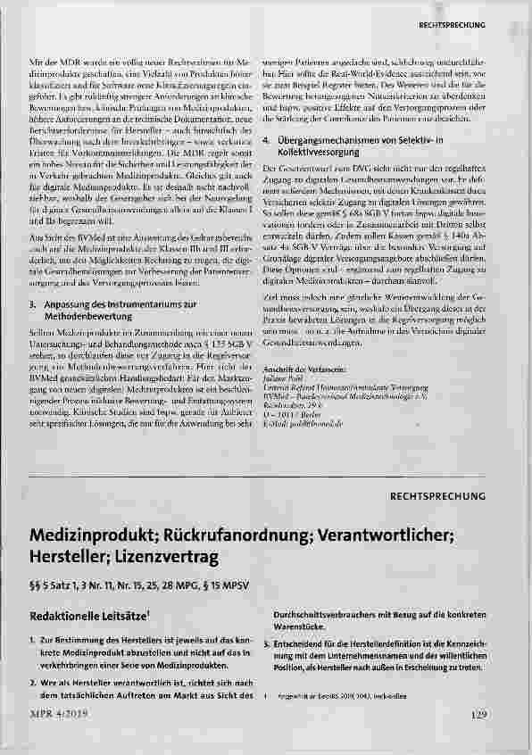 Vorschauseite 3: MedTech digital: Zugang digitaler Gesundheitslösungen in die Regelversorgung?