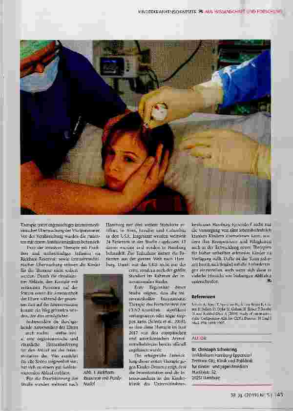 Vorschauseite 2: Intraventrikuläre Enzymersatz-Therapie als erste Behandlung gegen Kinder-Demenz (CLN2-Krankheit)