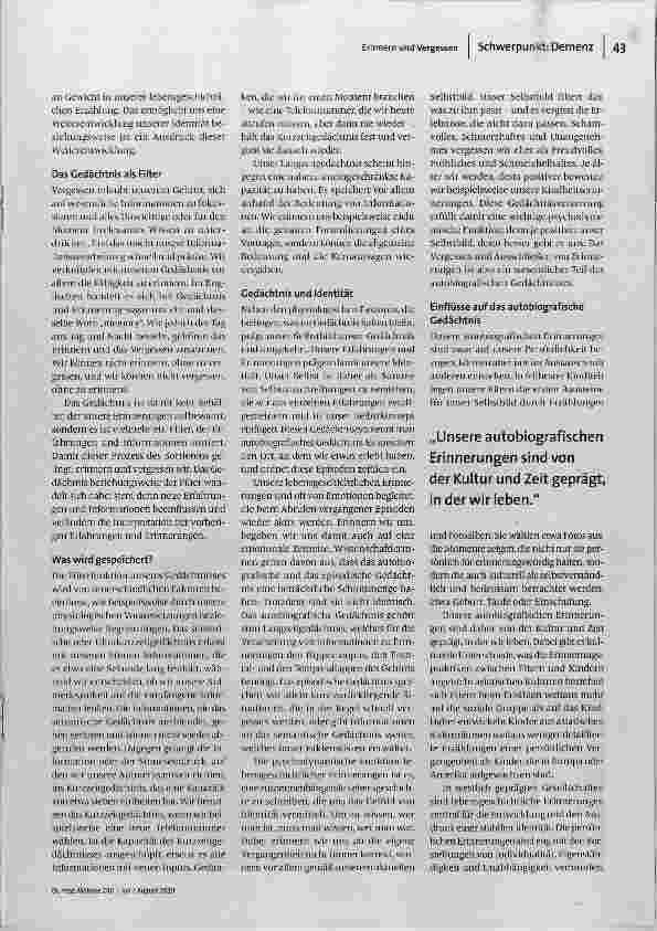 Vorschauseite 2: Warum wir nicht alles erinnern