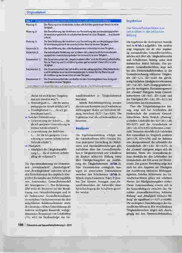 Vorschauseite 4: Gesundheitserleben von Lehrkräften im inklusiven Unterricht - Analysen unter besonderer Berücksichtigung der Schulform