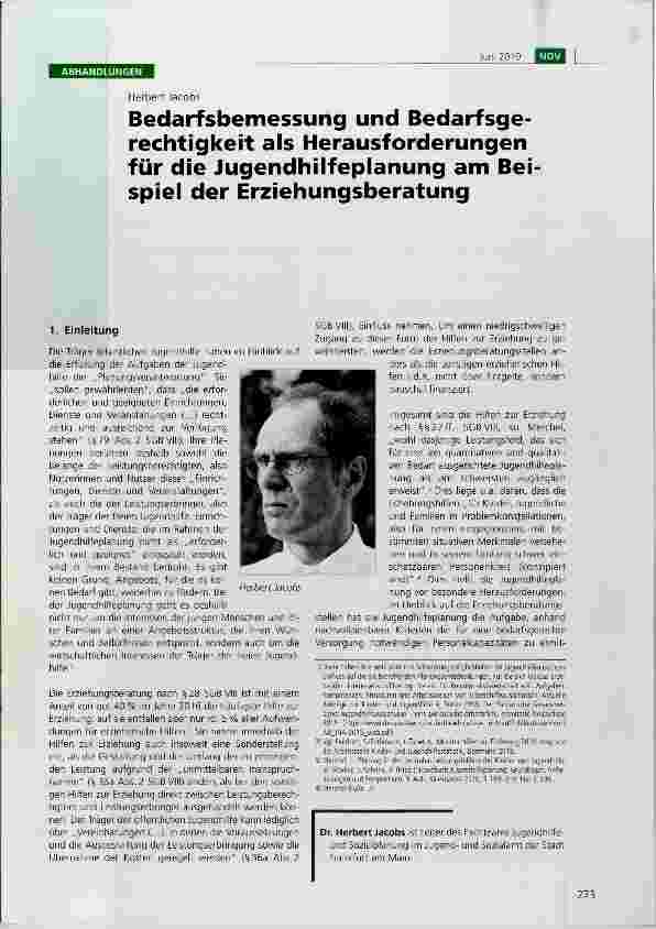 Vorschauseite 1: Bedarfsbemessung und Bedarfsgerechtigkeit als Herausforderungen für die Jugendhilfeplanung am Beispiel der Erziehungsberatung