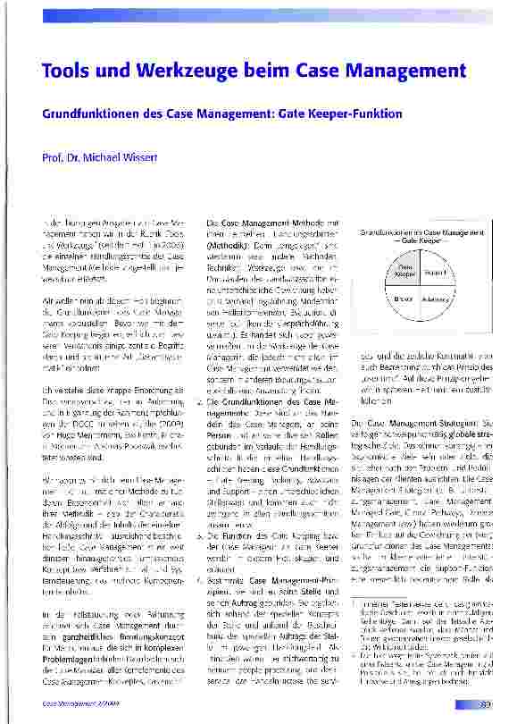 Vorschauseite 1: Tools und Werkzeuge beim Case Management