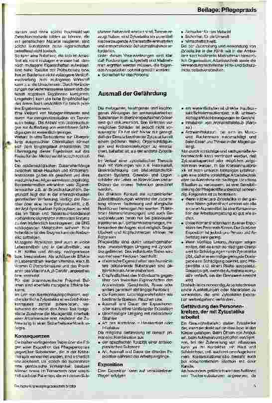 Vorschauseite 2: Zytostatika am Arbeitsplatz