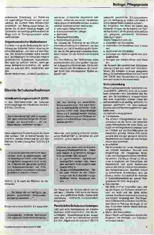 Vorschauseite 4: Zytostatika am Arbeitsplatz