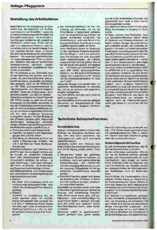 Vorschauseite 5: Zytostatika am Arbeitsplatz
