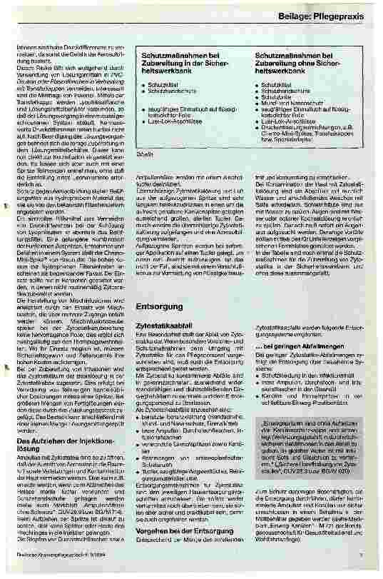 Vorschauseite 6: Zytostatika am Arbeitsplatz