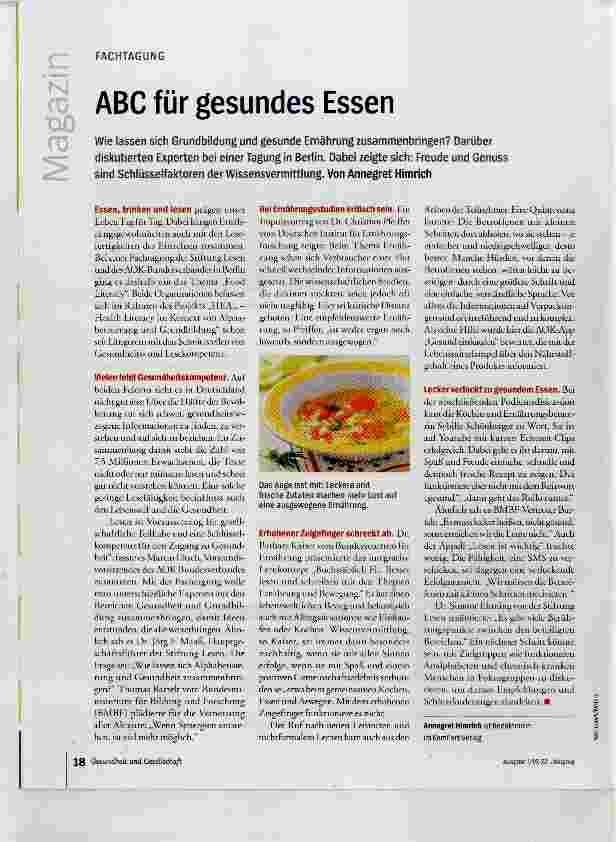 Vorschauseite 1: ABC für gesundes Essen