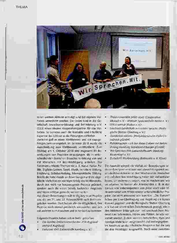 Vorschauseite 2: Wettbewerb Inklusion braucht Bildung