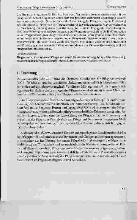 Vorschauseite 2: Leistungen der Pflegewissenschaft für die Weiterentwicklung der Pflegepolitik und -praxis