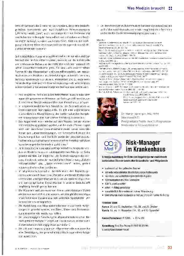 Vorschauseite 3: Allgemeinmedizin: Neuanfang oder Ende?