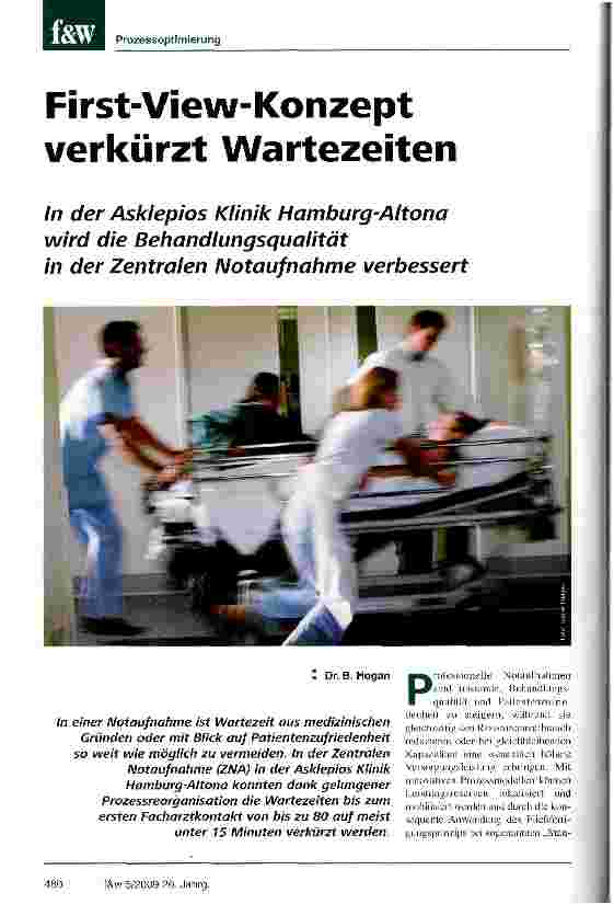 Vorschauseite 1: First-View-Konzept verkürzt Wartezeiten