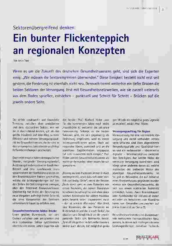 Vorschauseite 1: Ein bunter Flickenteppich an regionalen Konzepten