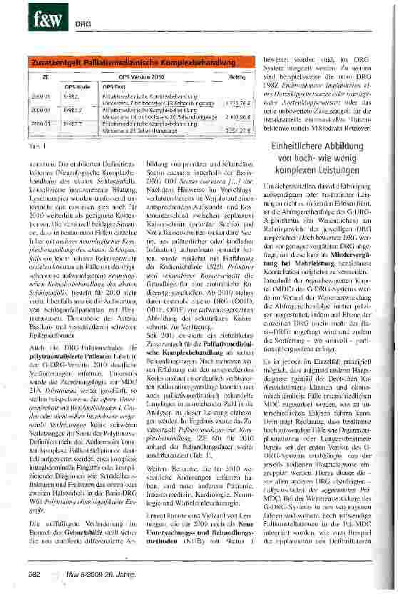 Vorschauseite 3: Das G-DRG-System 2010: Konsequente Weiterentwicklung im Detail