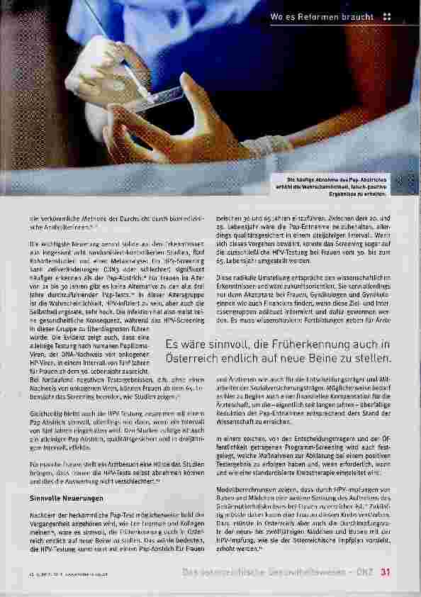 Vorschauseite 2: Früherkennung von Gebärmutterhalskrebs