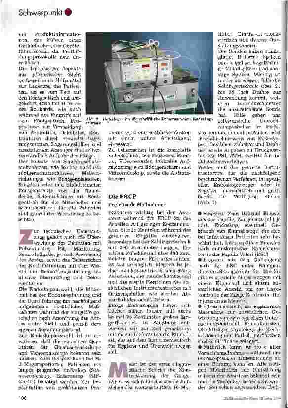 Vorschauseite 2: Treffpunkt Galle? Technische Aspekte aus der Sicht der Pflege