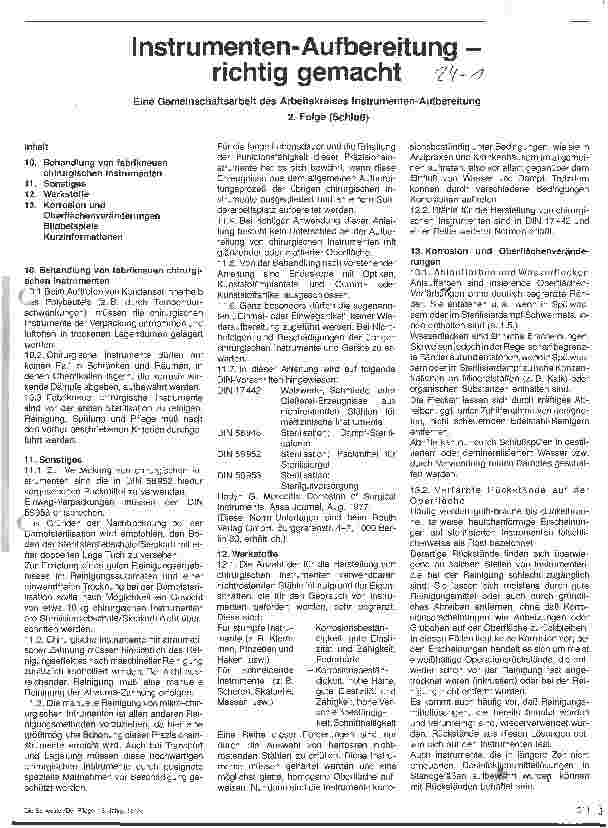 Vorschauseite 1: Instrumenten - Aufbereitung - richtig machen