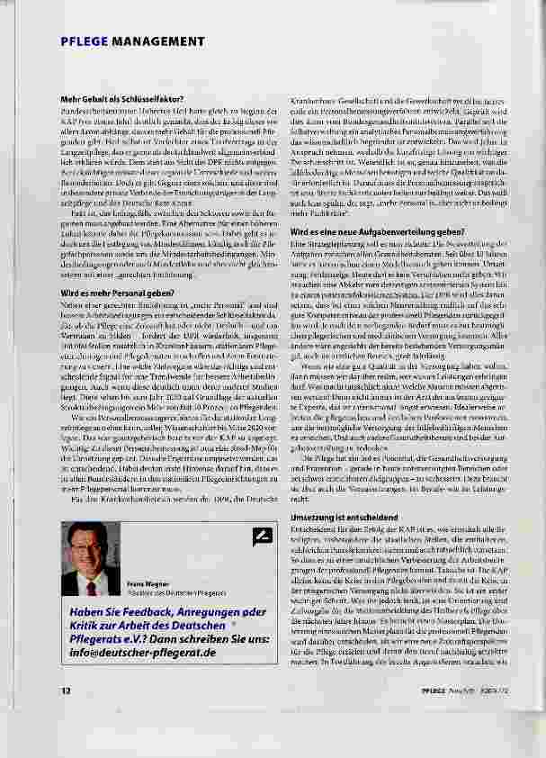 Vorschauseite 3: Gesellschaft und Pflege:Vom Wert der professionell Pflegenden