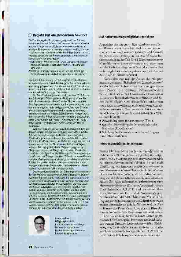 Vorschauseite 3: Blasenkatheter nur einsetzen, wenn sie indiziert sind