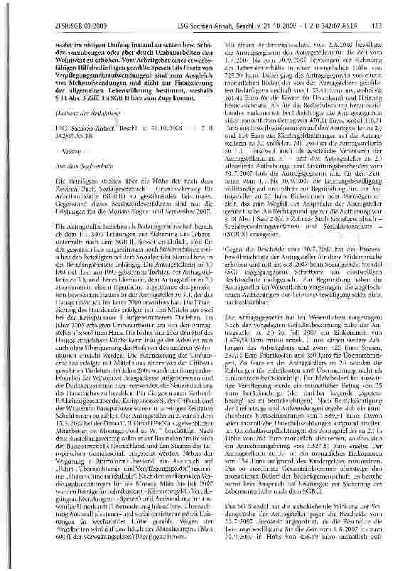 Vorschauseite 2: Arbeitgeber; Darlehen; Eigenheim; Eintritt der Hilfebedürftigkeit; Finanzierung der allgemeinen Lebensführung; Kosten der Unterkunft; Mehraufwendungen; Schuldzinsen; Spesen; Umbau…