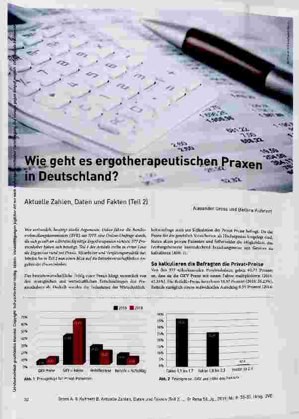 Vorschauseite 1: Wie geht es ergotherapeutischen Praxen in Deutschland? Aktuelle Zahlen, Daten und Fakten (Teil 2)