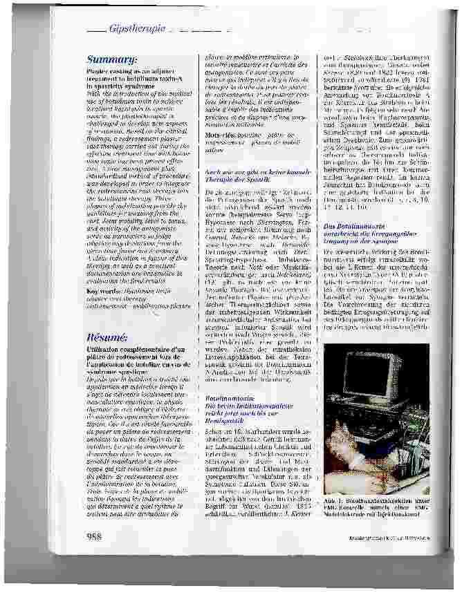 Vorschauseite 2: Gipstherapie als additive Behandlung bei der Botulinumtoxin A-Applikation bei spastischem Syndrom