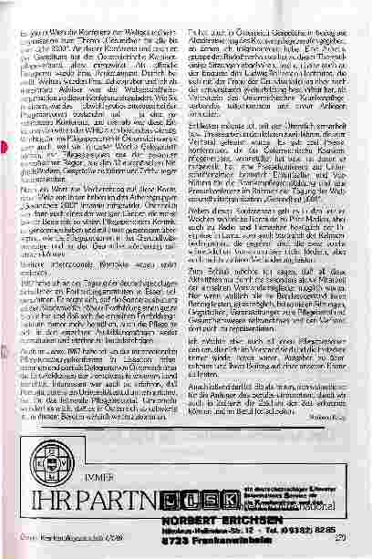 Vorschauseite 3: Delegiertenkonferenz 1989 des Österreichischen Pflegeverbandes