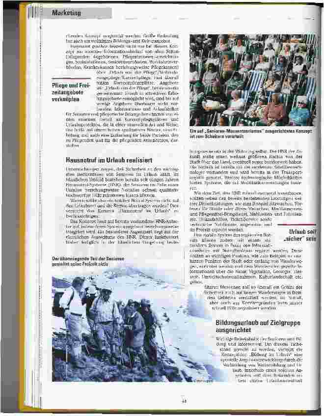 Vorschauseite 4: Tourismus in einer alternden Gesellschaft Die Zielgruppe und ihre Potentiale