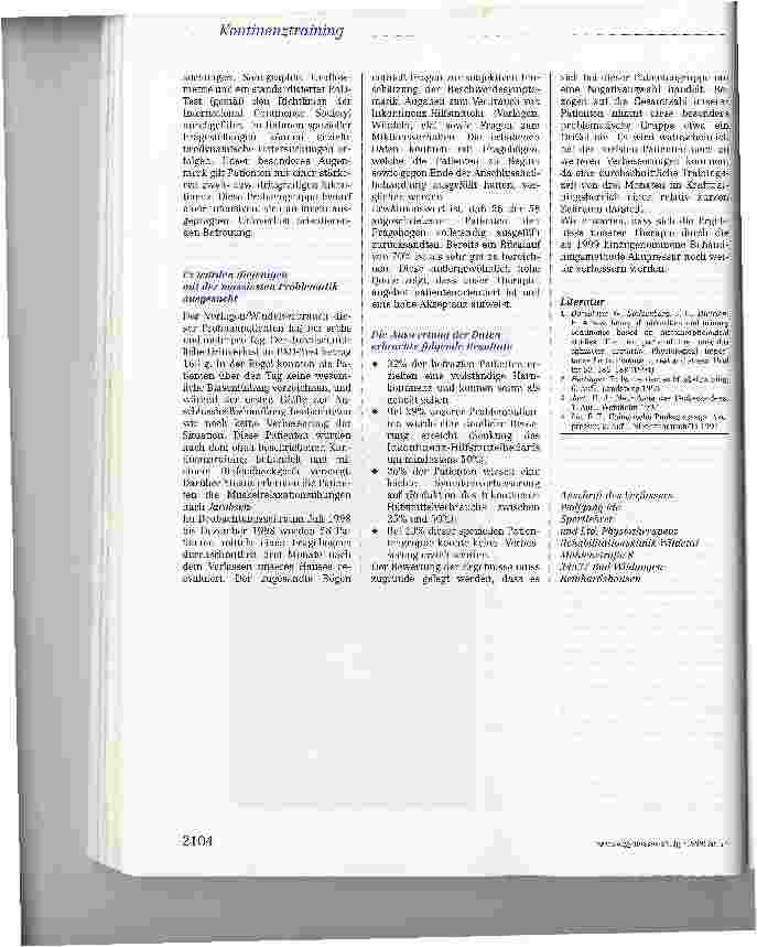 Vorschauseite 5: Kontinenztraining nach radikaler Prostatektomie