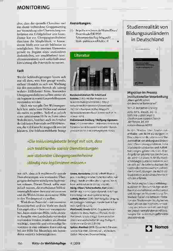 Vorschauseite 3: Wohnheim und Inklusion: Widerspruch oder Chance?