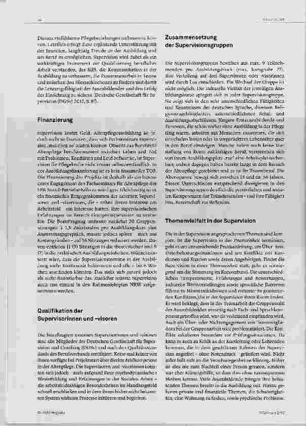 Vorschauseite 2: Supervision in der Altenpflegeausbildung eine präventive Maßnahme