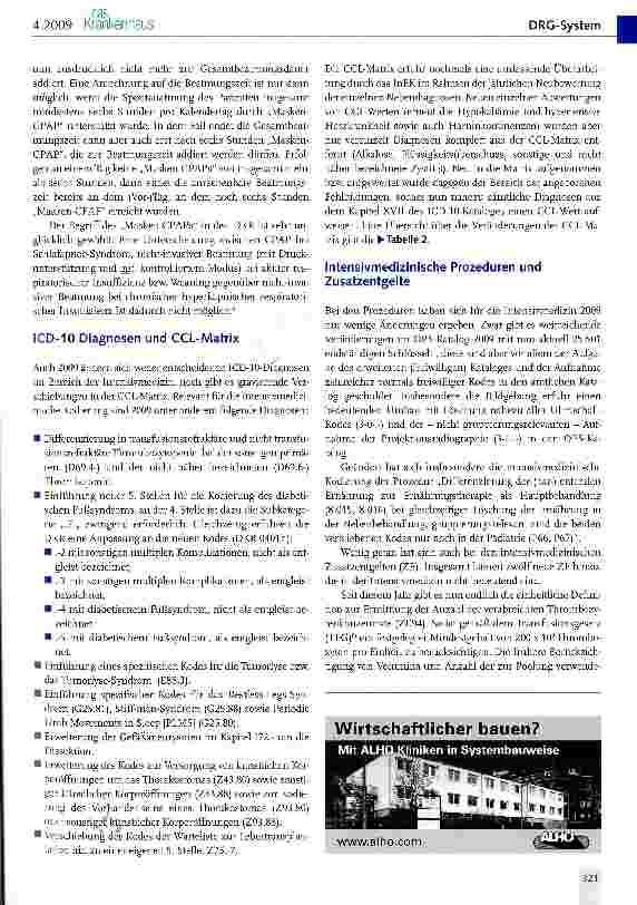 Vorschauseite 5: Intensivmedizin im DRG-System 2009 - Ein Überblick