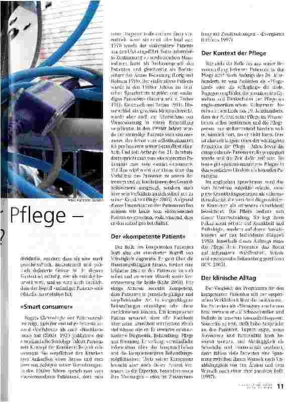 Vorschauseite 2: Der mündige Patient in der Pflegeein Widerspruch in sich selbst