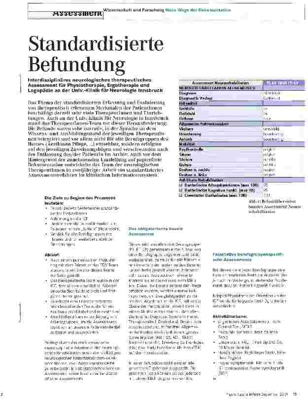 Vorschauseite 1: Standardisierte Befundung