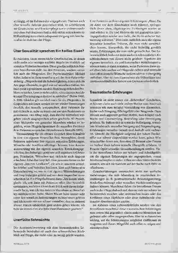 Vorschauseite 3: Die Bedeutung der Sexualität in der Palliative Care