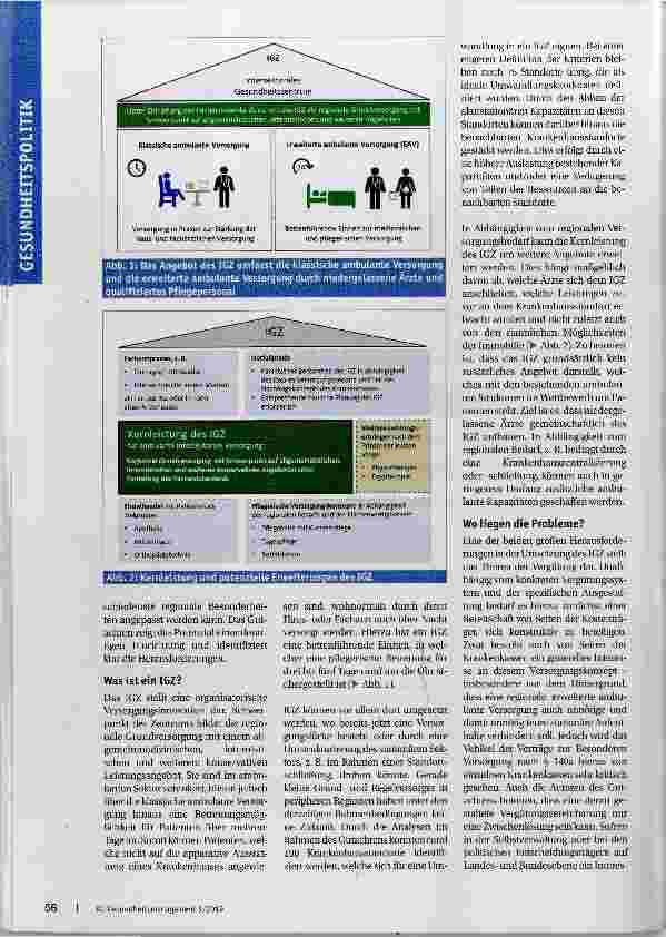 Vorschauseite 2: Intersektorale Gesundheitszentren als Versorgungsinnovation