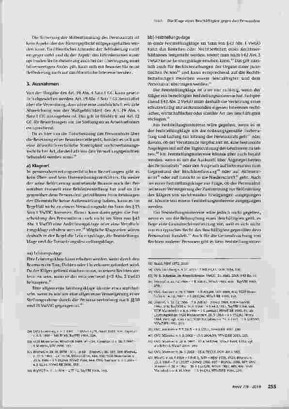 Vorschauseite 4: Die Klage eines Beschäftigten gegen den Personalrat