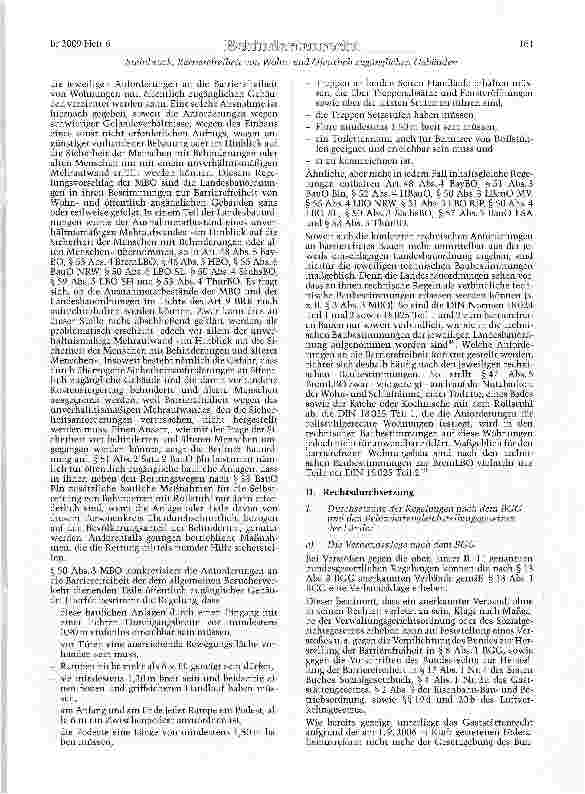 Vorschauseite 5: Barrierefreiheit von Wohnund öffentlich zugänglichen Gebäuden - Regelungsgehalt, Wirkung und Durchsetzung baurechtlicher Bestimmungen
