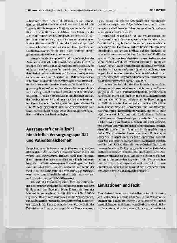 Vorschauseite 2: Fallzahlen: Ungenutzte Potentiale für Qualitätstransparenz