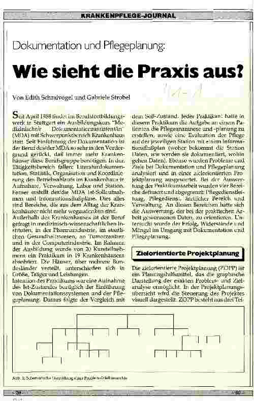Vorschauseite 1: Dokumentation und Pflegeplanung: Wie sieht die Praxis aus?