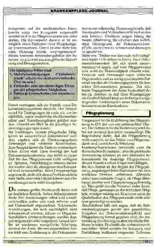 Vorschauseite 3: Dokumentation und Pflegeplanung: Wie sieht die Praxis aus?
