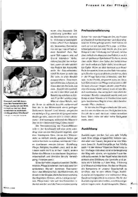 Vorschauseite 2: Frauen in der Krankenpflege Fragen über Fragn
